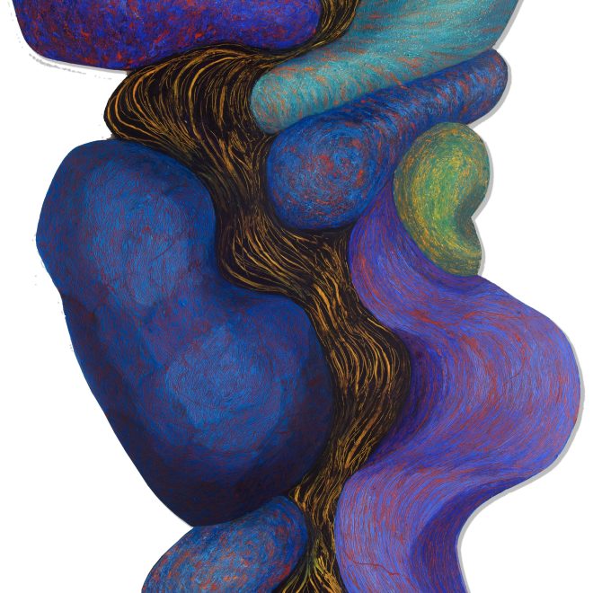 Joanna Pinsky-Chaos-Order 72 x 40 Acrylic on 2D shaped Gator Board-2