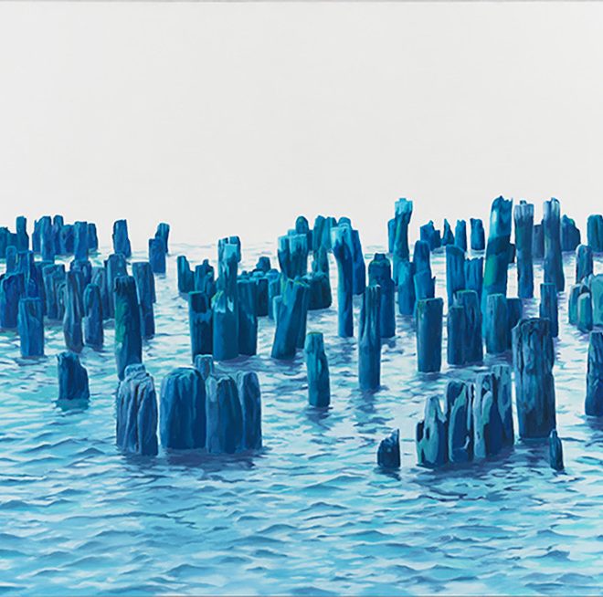 On the Verge, oil on linen, 30 x 60 inches