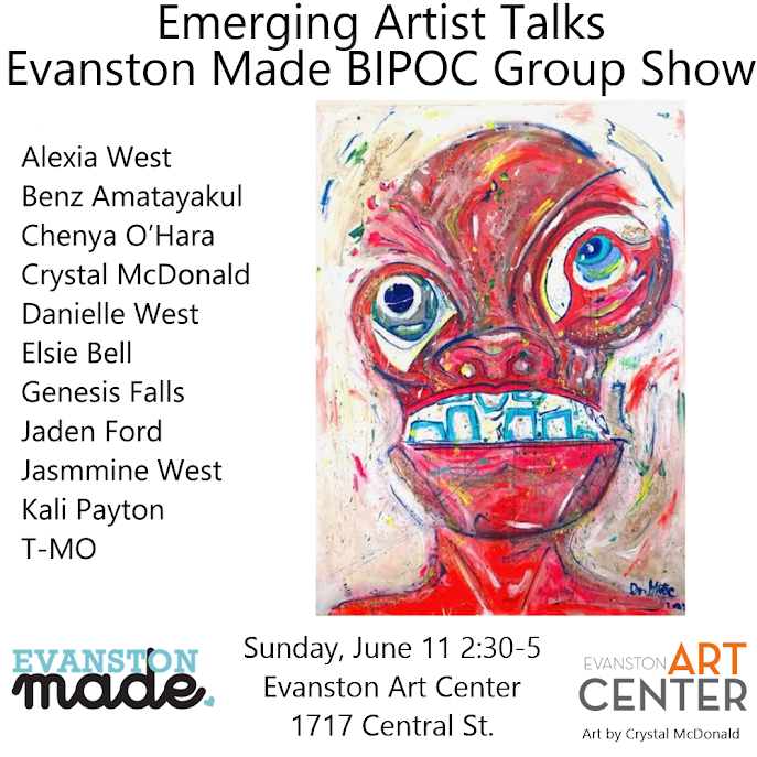 Join us Sunday, June 11th, 2:30-5p, for a young artist mixer, an exhibit tour and artist talks with participating emerging artists.
