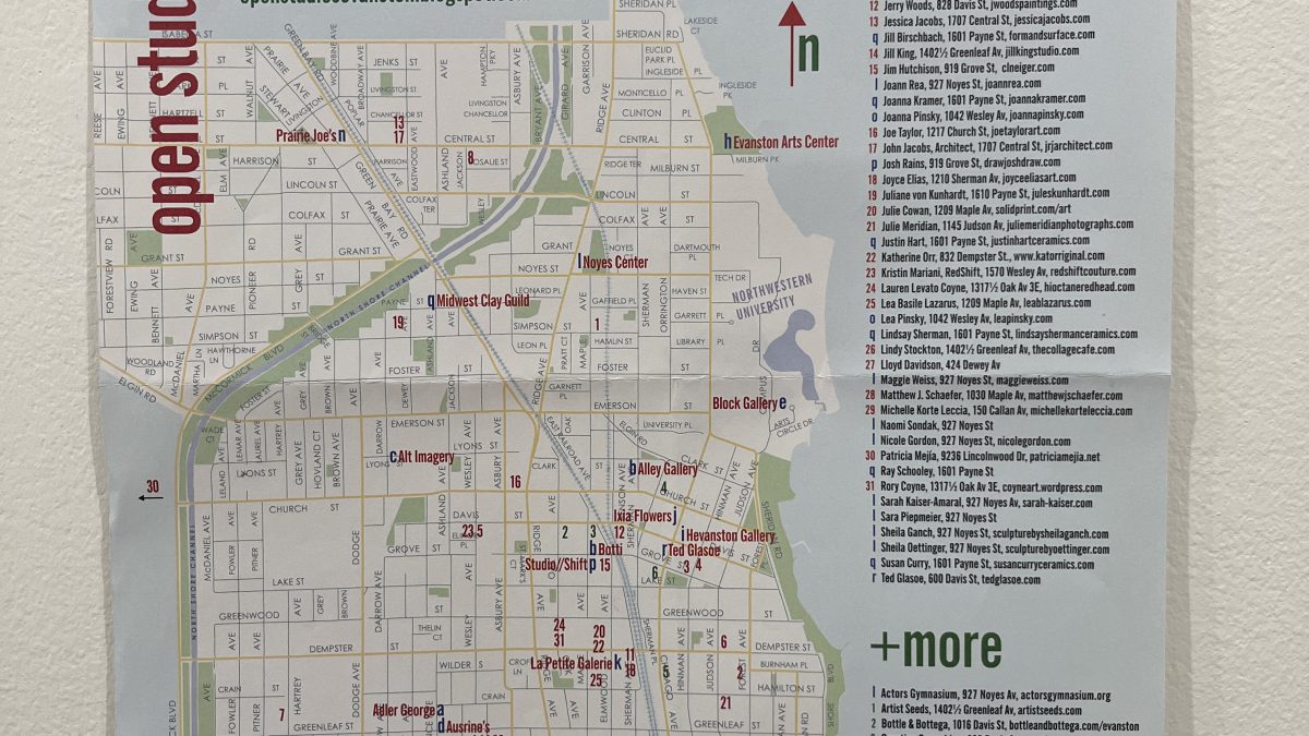 Evanston Made Studio Tour Map 2014