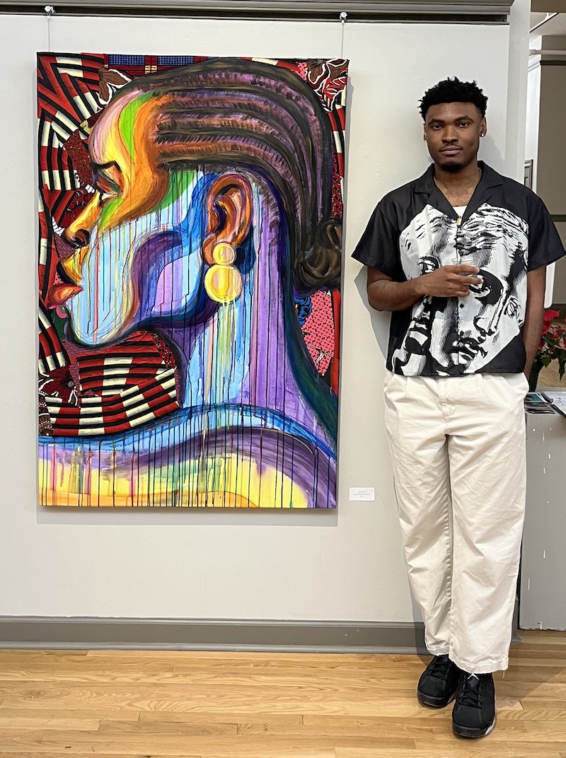 ‘Black in Color’ features artist Sam Onche’s work at Noyes Center