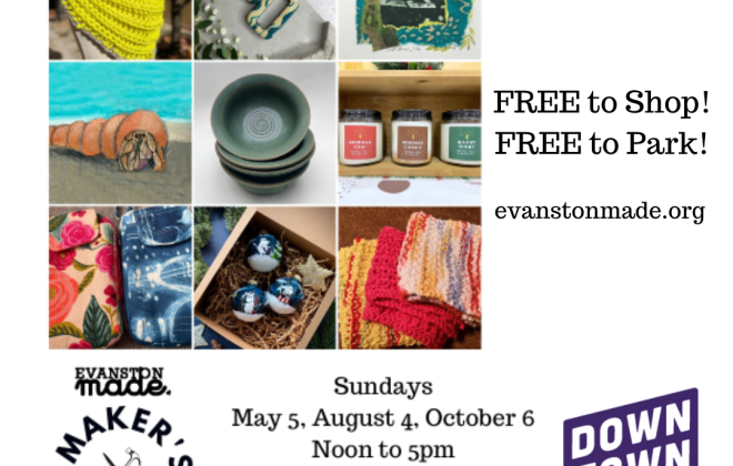 Sunday, May 5 Maker's Market in Downtown Evanston