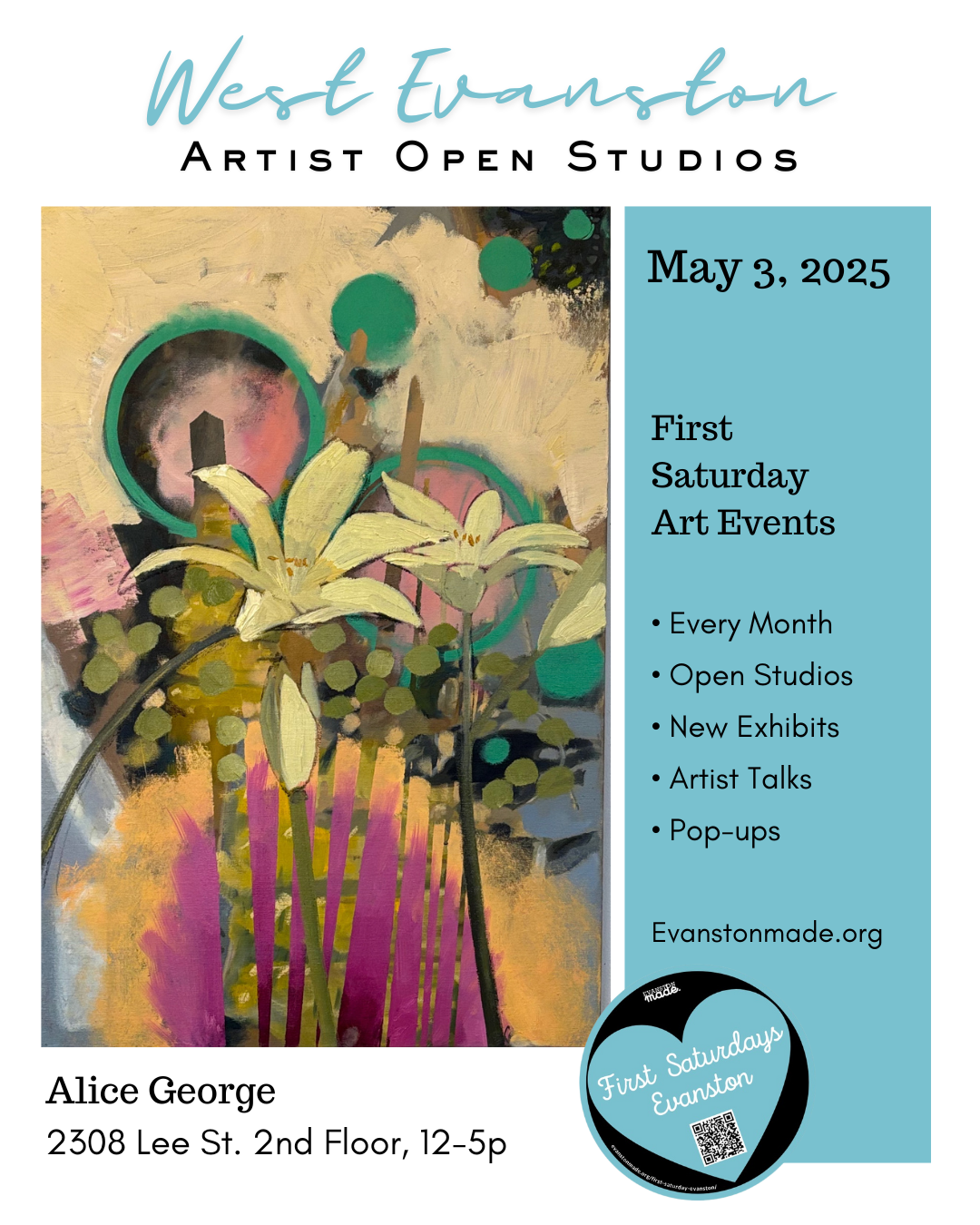 First Saturday Evanston Art Events • May 3, 2025